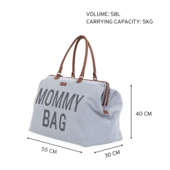 Childhome Mommy Bag ®|Mommy Bag ®-Mommy Bag ® Sac A Langer - Canvas - Gris