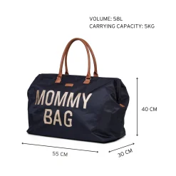 Childhome Mommy Bag ®|Mommy Bag ®-Mommy Bag ® Sac A Langer - Noir Or