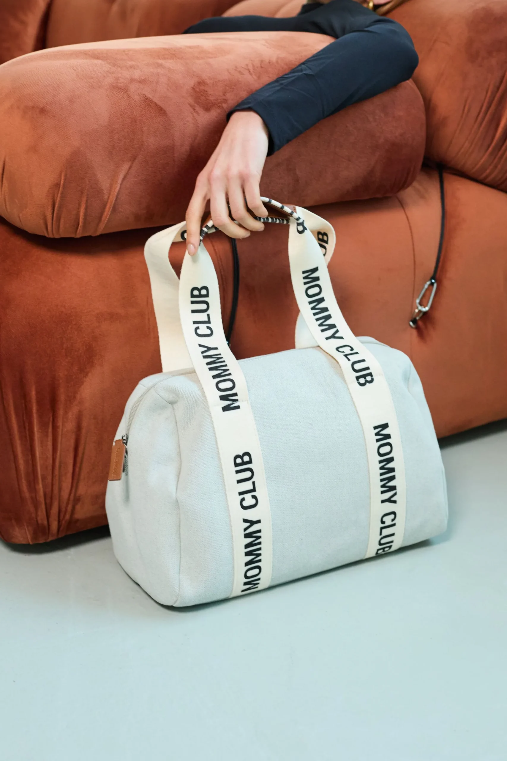 Childhome Signature Collection|Mommy Club-Mommy Club Sac à Langer - Signature - Canvas - Off White