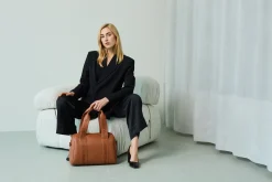 Childhome Signature Collection|Mommy Club-Mommy Club Sac à Langer - Signature - Cuir Vegan - Brun