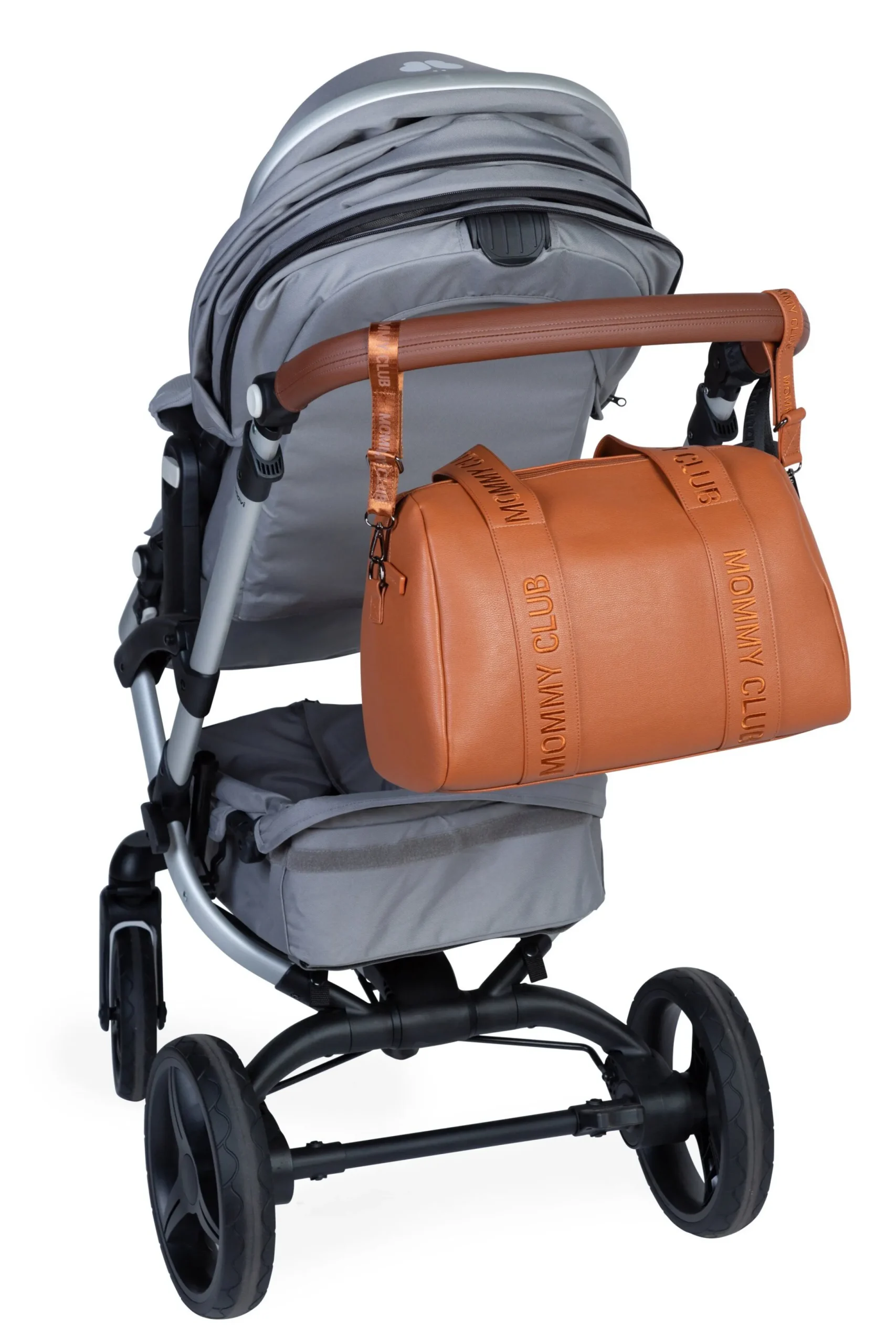 Childhome Signature Collection|Mommy Club-Mommy Club Sac à Langer - Signature - Cuir Vegan - Brun