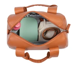 Childhome Signature Collection|Mommy Club-Mommy Club Sac à Langer - Signature - Cuir Vegan - Brun