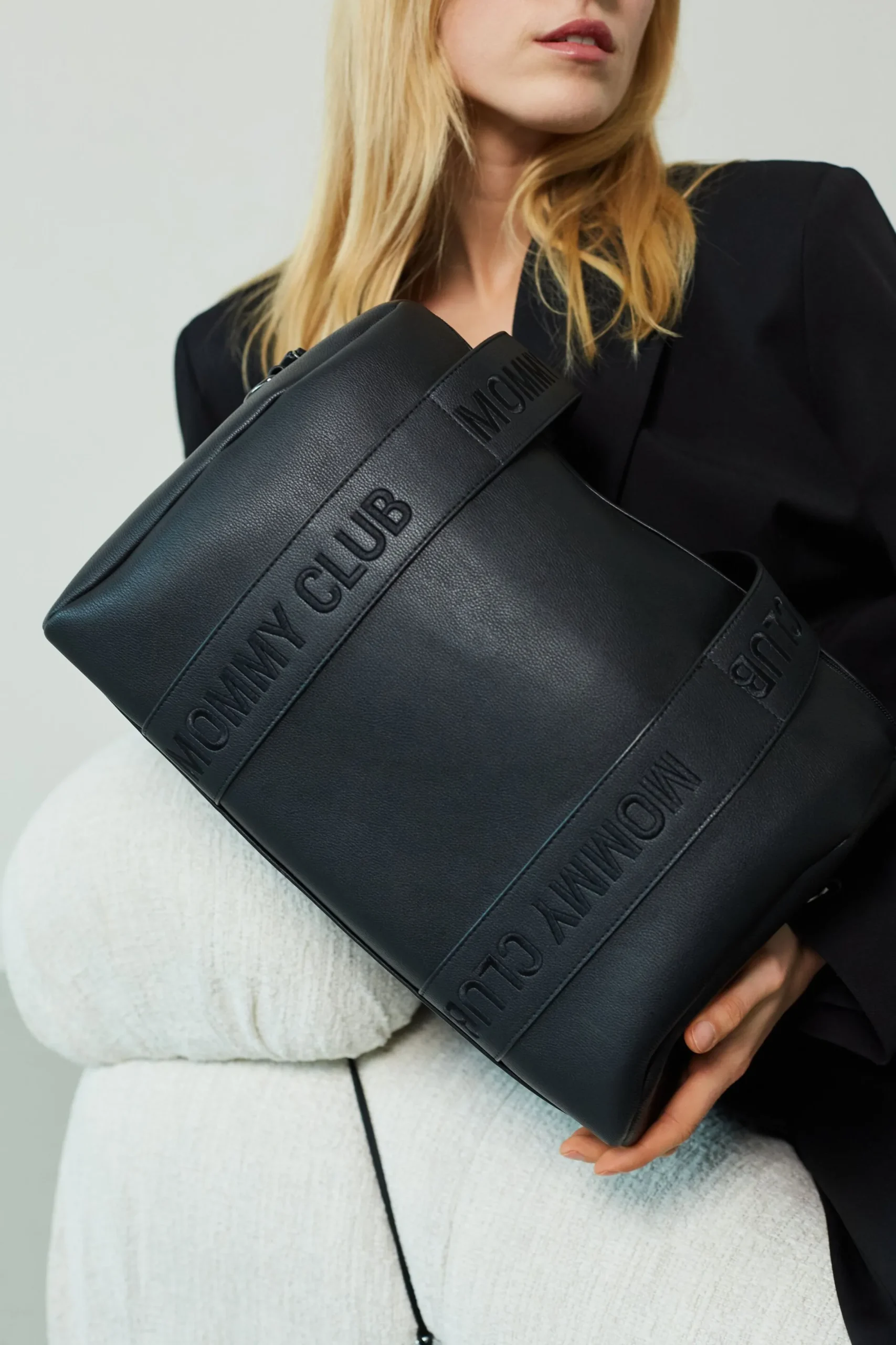 Childhome Signature Collection|Mommy Club-Mommy Club Sac à Langer - Signature - Simili - Noir