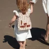Childhome Kids Bags|Kids Bags-My First Bag Sac a dos Enfant - Rayures - Nude/Terracotta
