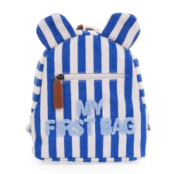 Childhome Kids Bags|Kids Bags-My First Bag Sac a dos Enfant - Rayures - Bleu Electrique