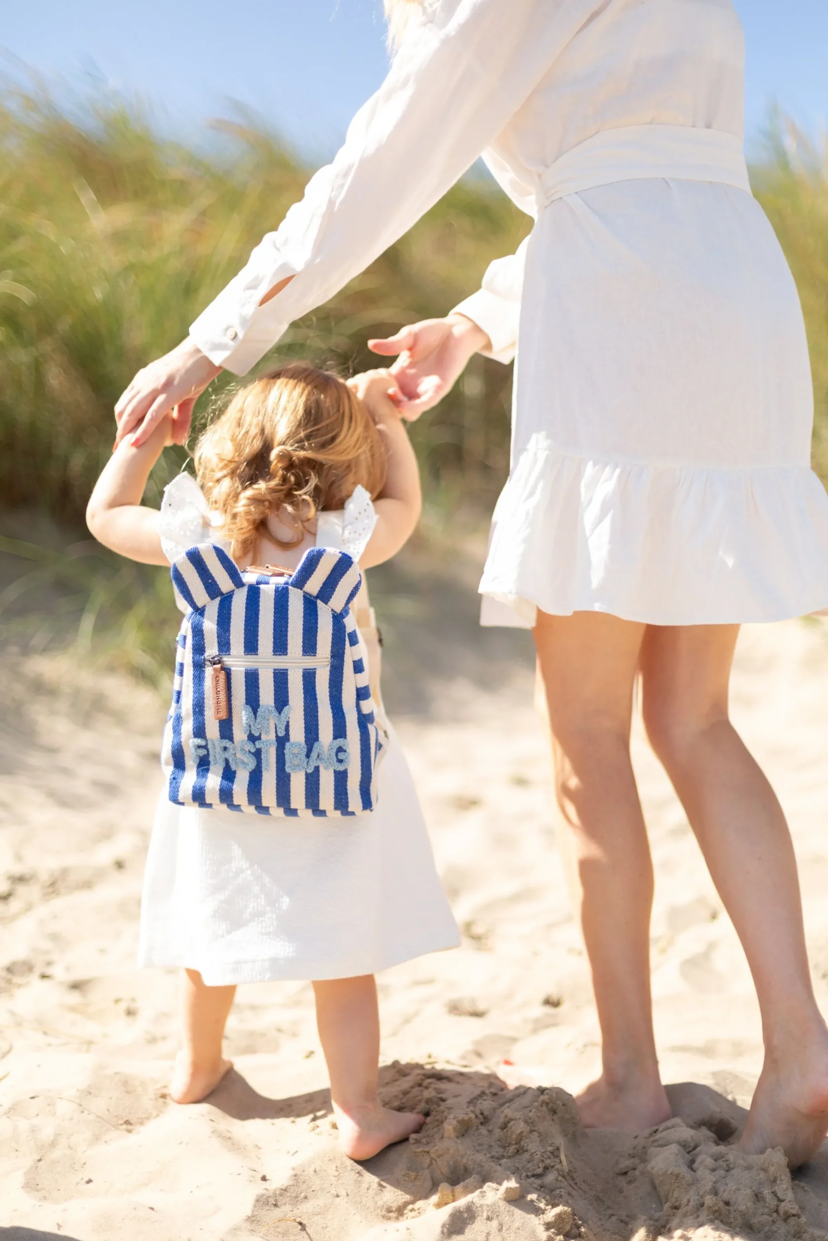 Childhome Kids Bags|Kids Bags-My First Bag Sac a dos Enfant - Rayures - Bleu Electrique