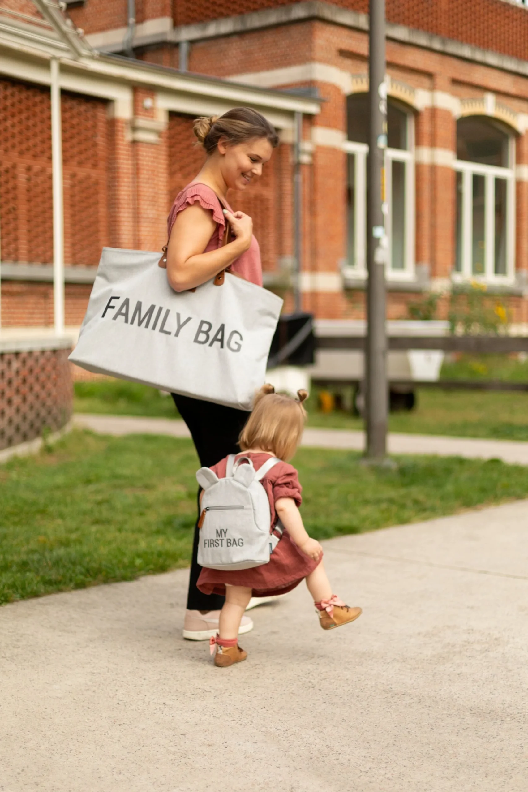 Childhome Kids Bags|Kids Bags-My First Bag Sac A Dos Pour Enfants - Canvas - Gris