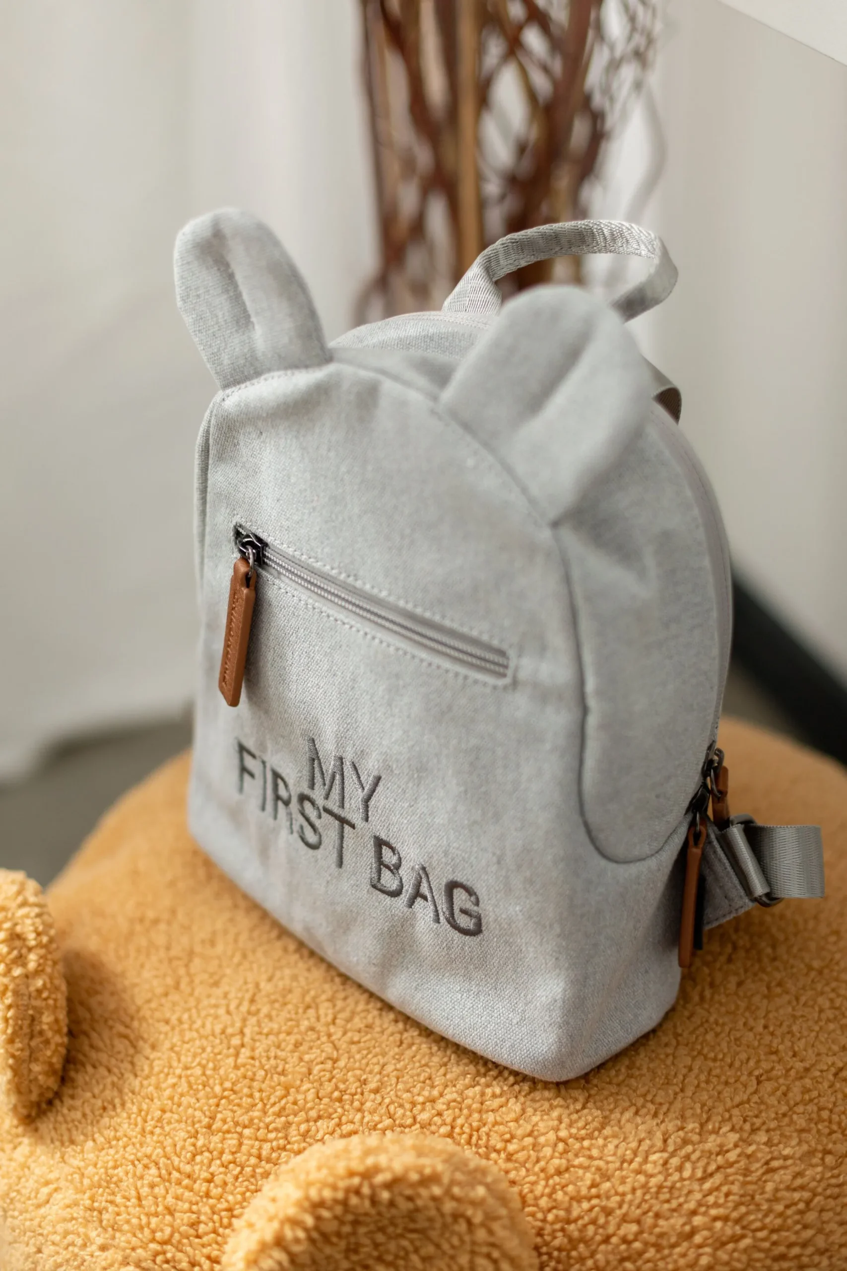 Childhome Kids Bags|Kids Bags-My First Bag Sac A Dos Pour Enfants - Canvas - Gris