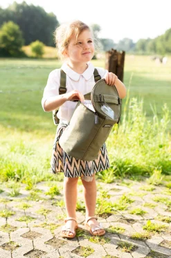 Childhome Kids Bags|Kids Bags-My Lunchbag - Avec Doublure Isolante - Toile - Kaki