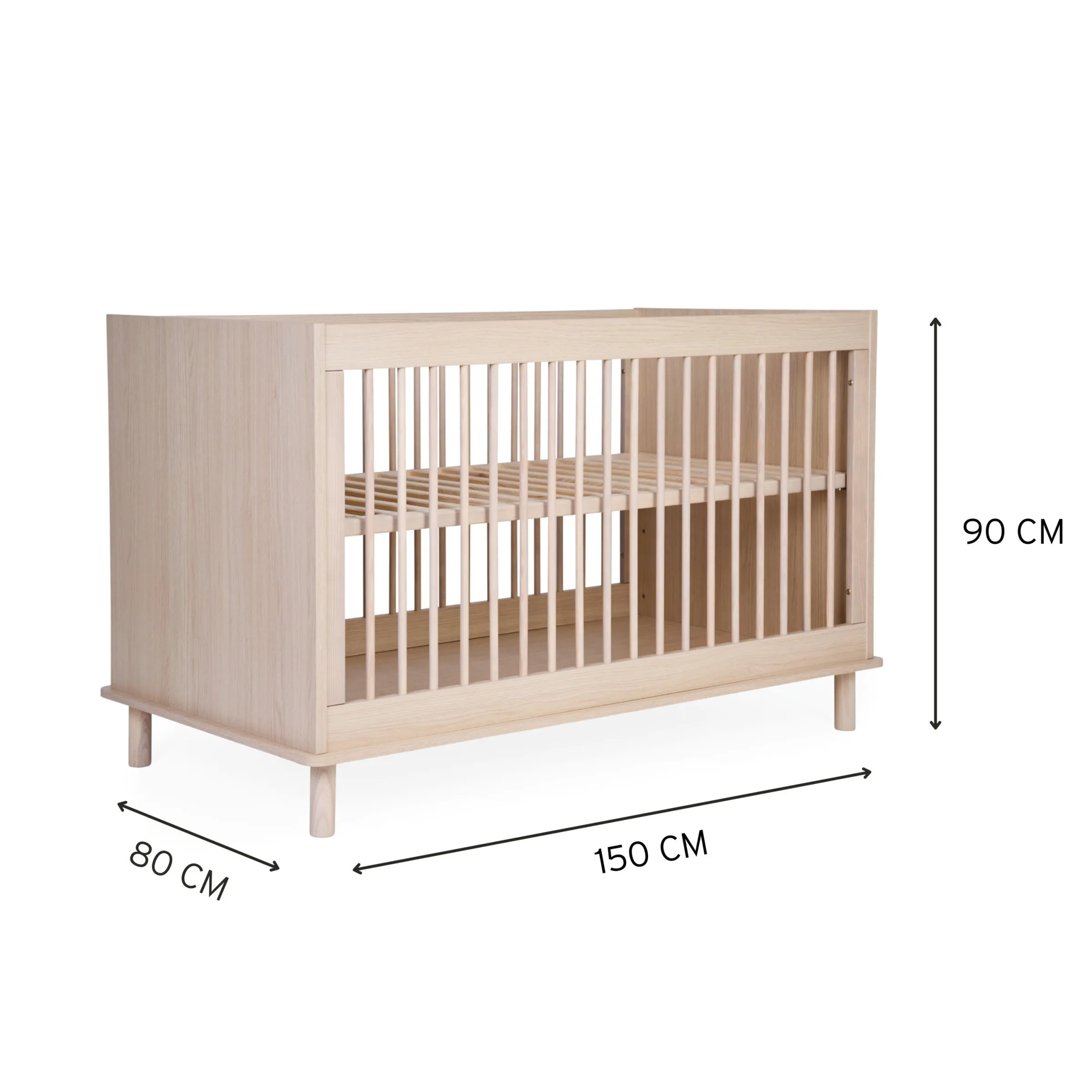 Childhome Nordica|Lits D'enfant Et De Bébé-Nordica Natural - Lit Evolutif - 70x140 Cm + Slats