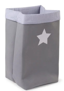 Childhome Paniers De Rangement-Panier De Rangement - 32x32x60 Cm - Toile - Gris Rayures