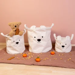 Childhome Paniers De Rangement-Panier De Rangement - 25x20x20 Cm - Teddy - Ecru