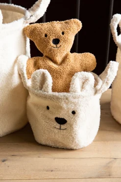 Childhome Paniers De Rangement-Panier De Rangement - 25x20x20 Cm - Teddy - Ecru