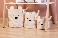 Childhome Paniers De Rangement-Panier De Rangement - 25x20x20 Cm - Teddy - Ecru