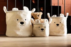 Childhome Paniers De Rangement-Panier De Rangement - 25x20x20 Cm - Teddy - Ecru