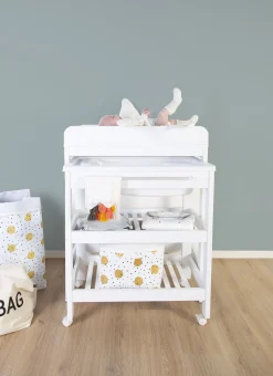 Childhome Paniers De Rangement-Panier De Rangement - 32x32x29 Cm - Toile - Gold Dots