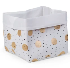 Childhome Paniers De Rangement-Panier De Rangement - 32x32x29 Cm - Toile - Gold Dots