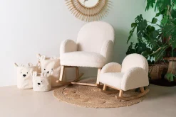 Childhome Paniers De Rangement-Panier De Rangement - 40x40x40 Cm - Teddy - Ecru