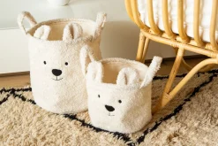 Childhome Paniers De Rangement-Panier De Rangement - 40x40x40 Cm - Teddy - Ecru