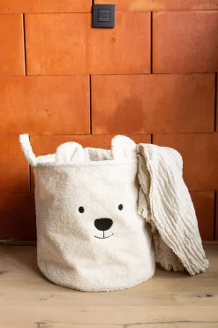 Childhome Paniers De Rangement-Panier De Rangement - 40x40x40 Cm - Teddy - Ecru