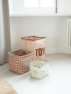 Childhome Paniers De Rangement-Panier De Rangement - 30X35X30 Cm - Vichy