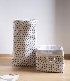 Childhome Paniers De Rangement-Panier De Rangement - 32x32x29 Cm - Toile - Leopard