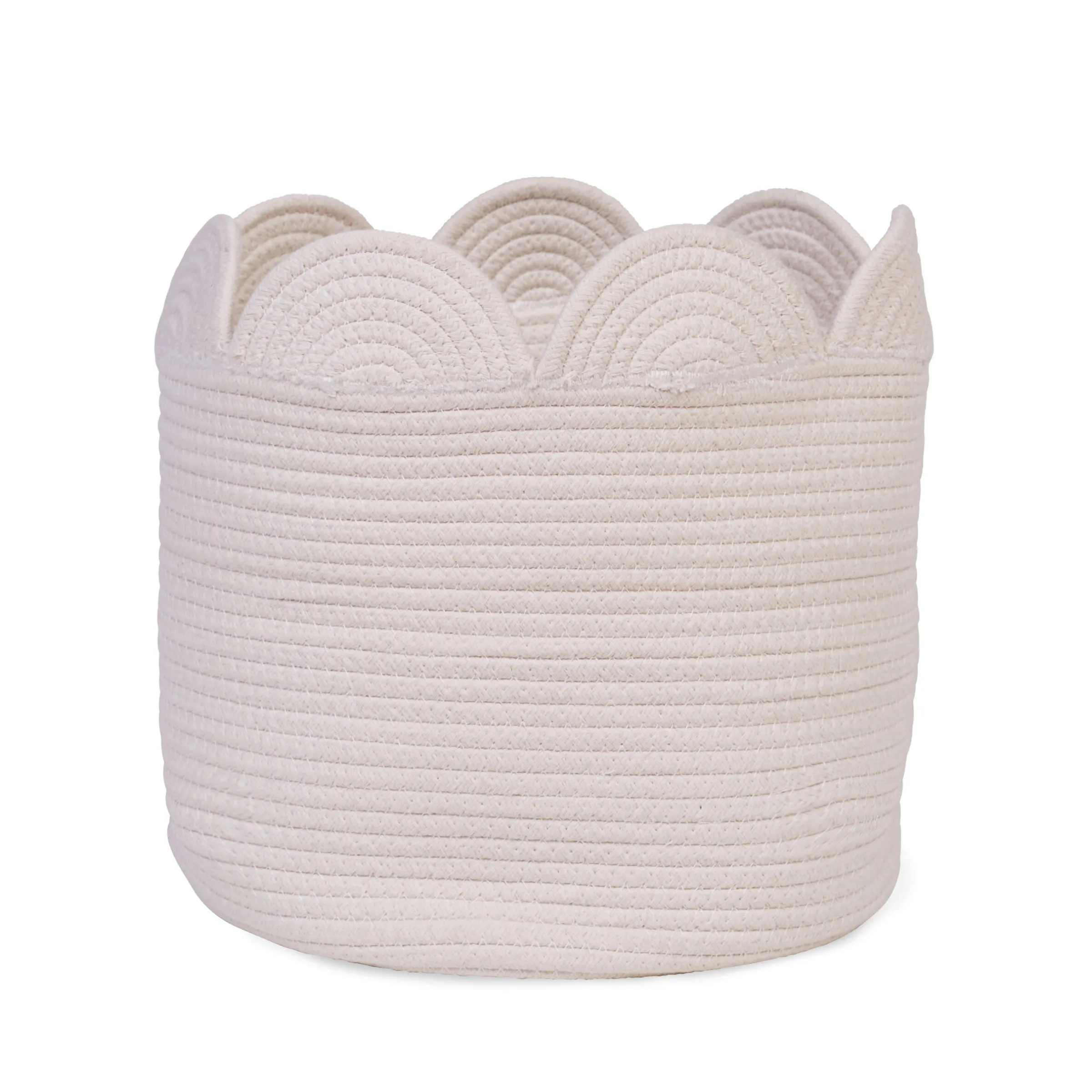 Childhome Paniers De Rangement-Panier fleur - 30x30x30cm - Corde De Coton - Ecru