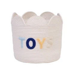 Childhome Paniers De Rangement-Panier fleur - 30x30x30cm - Corde De Coton - Ecru