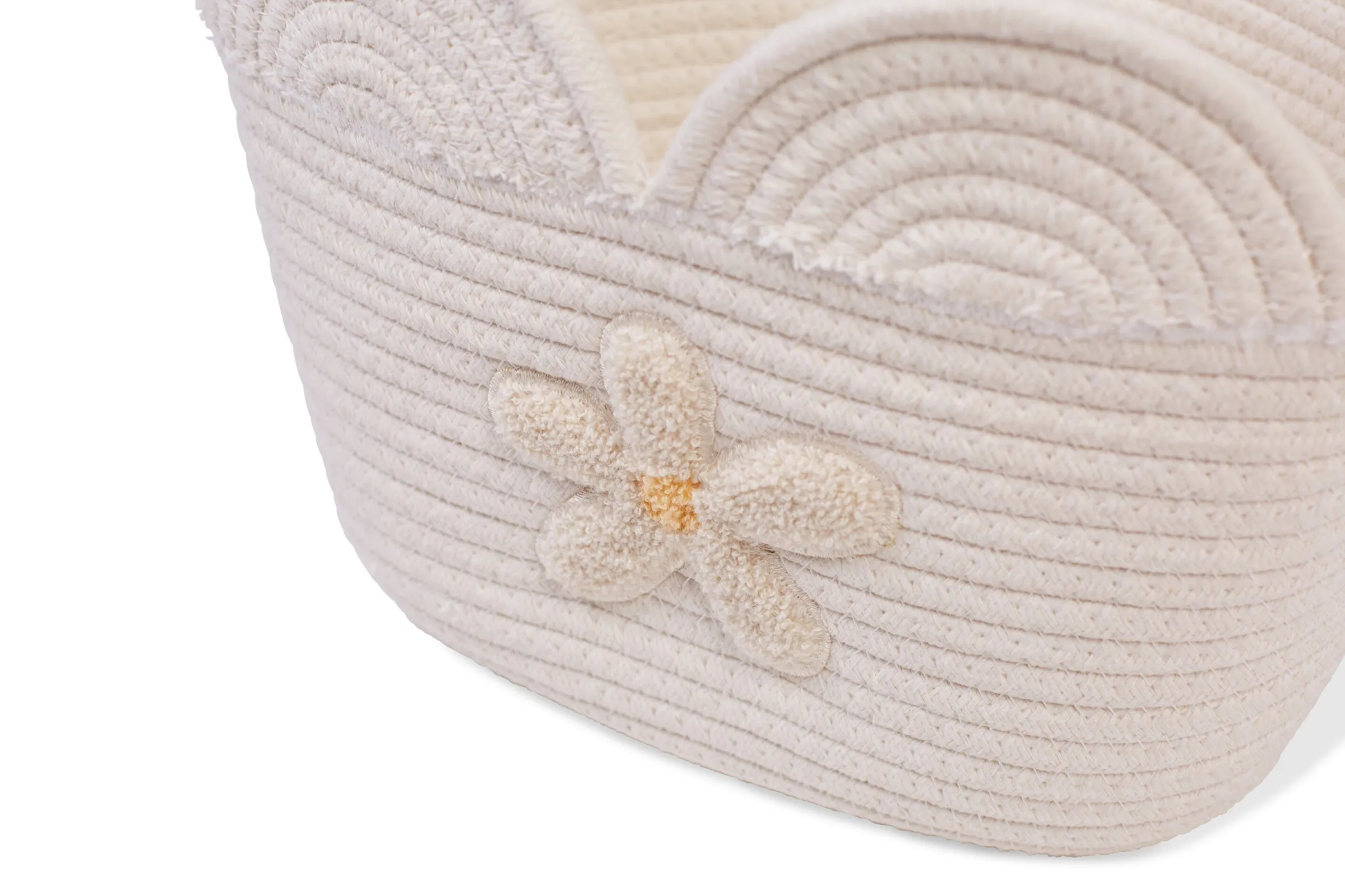 Childhome Paniers De Rangement-Panier fleur - 30x20x15CM - Corde De Coton - Ecru