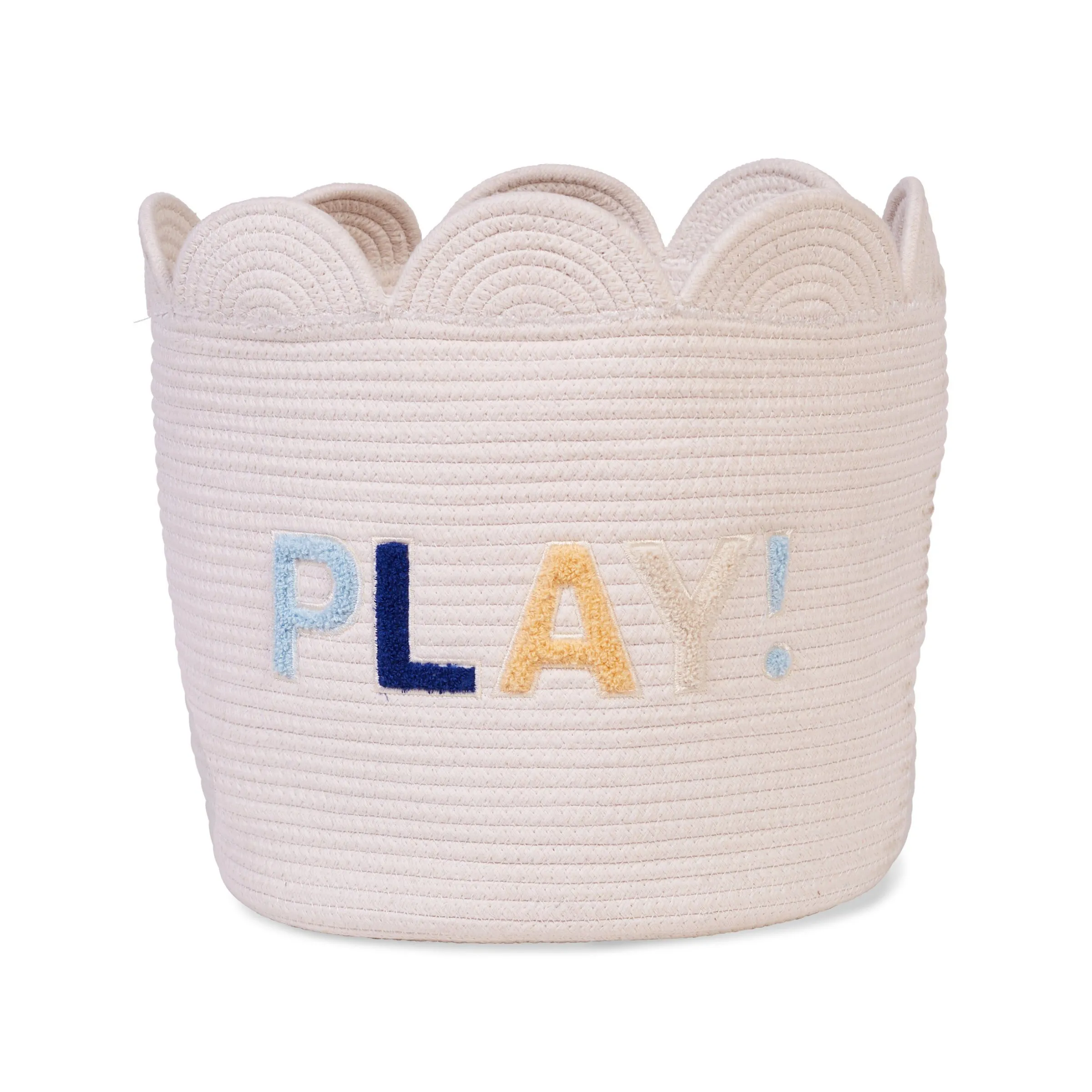 Childhome Paniers De Rangement-Panier fleur - 35x35x35cm- Corde De Coton - Ecru