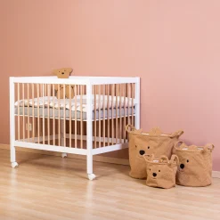 Childhome Paniers De Rangement-Paniers Teddy - Set De 3 - Beige