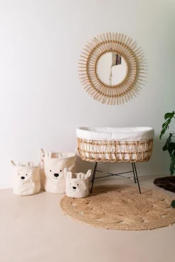 Childhome Paniers De Rangement-Paniers Teddy Set De 3 - Ecru