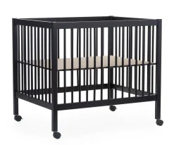 Childhome Parcs-Parc 97 + Roues - 95x75 Cm - Bois - Noir