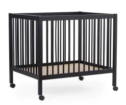 Childhome Parcs-Parc 97 + Roues - 95x75 Cm - Bois - Noir