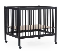 Childhome Parcs-Parc 97 + Roues - 95x75 Cm - Bois - Noir