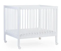 Childhome Parcs-Parc 97 + Roues - 95x75 Cm - Bois - Blanc