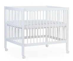 Childhome Parcs-Parc 97 + Roues - 95x75 Cm - Bois - Blanc