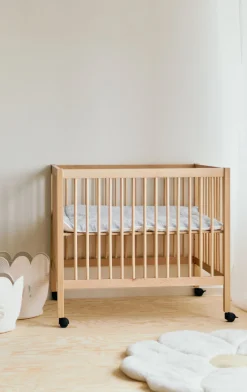 Childhome Parcs-Parc 97 + Roues - 95x75 Cm - Bois - Naturel