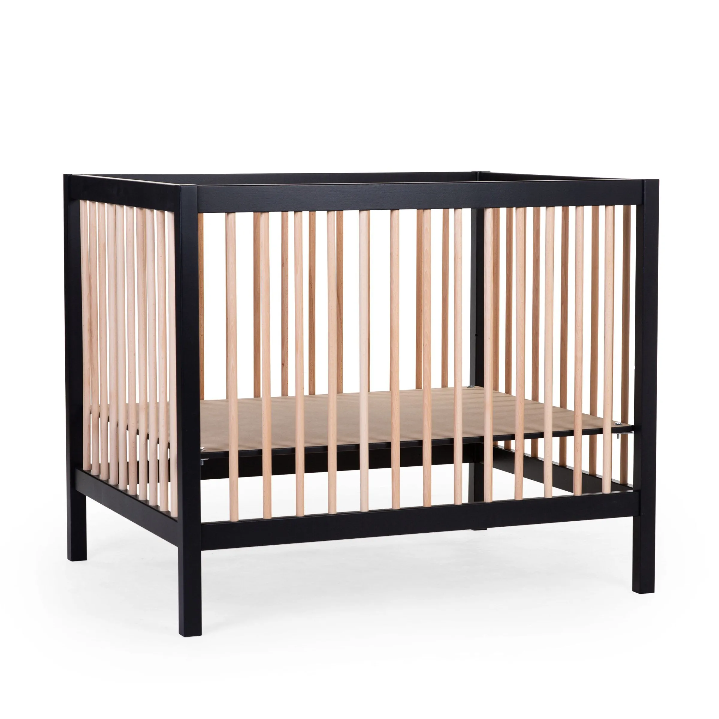 Childhome Parcs-Parc 97 + Roues - 95x75 Cm - Bois - Noir / Naturel