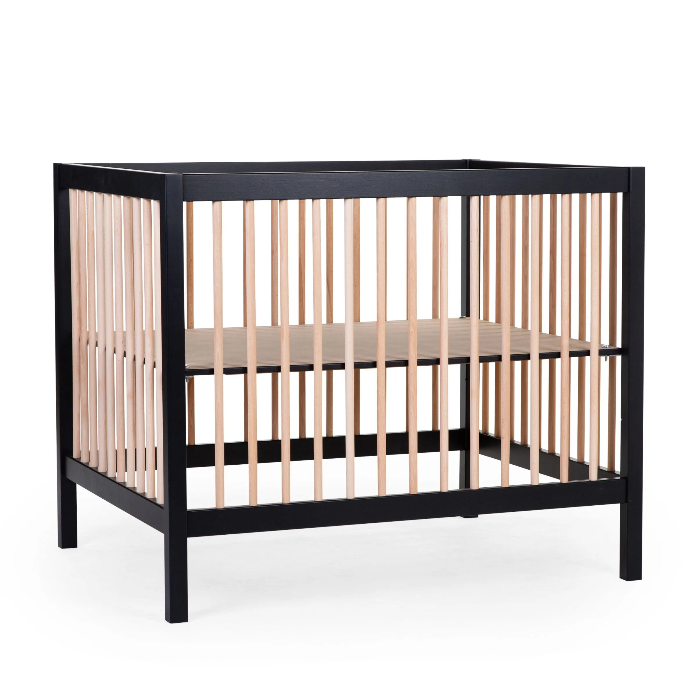 Childhome Parcs-Parc 97 + Roues - 95x75 Cm - Bois - Noir / Naturel