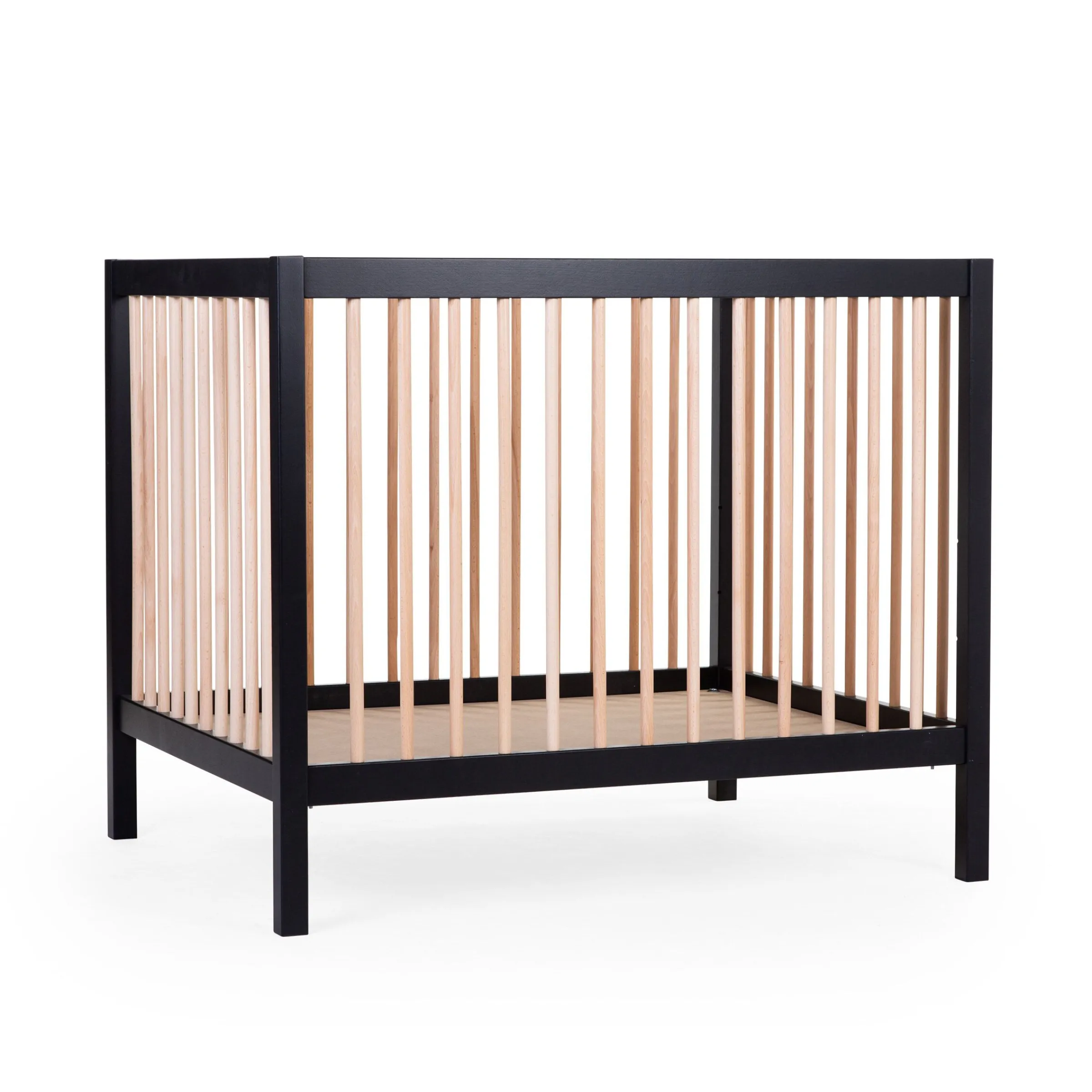 Childhome Parcs-Parc 97 + Roues - 95x75 Cm - Bois - Noir / Naturel