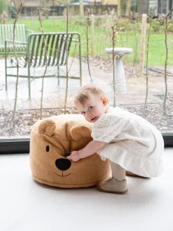Childhome Chaises Enfants-Pouf Teddy marron