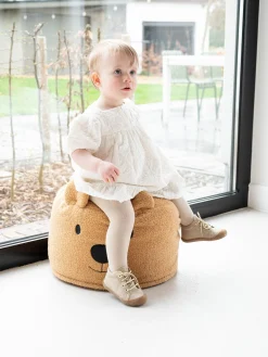 Childhome Chaises Enfants-Pouf Teddy marron