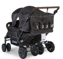 Childhome Poussettes Multi Places-Poussette Quadruple anthracite