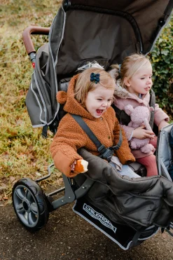 Childhome Poussettes Multi Places-Poussette Triplet anthracite