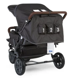 Childhome Poussettes Multi Places-Poussette Triplet anthracite