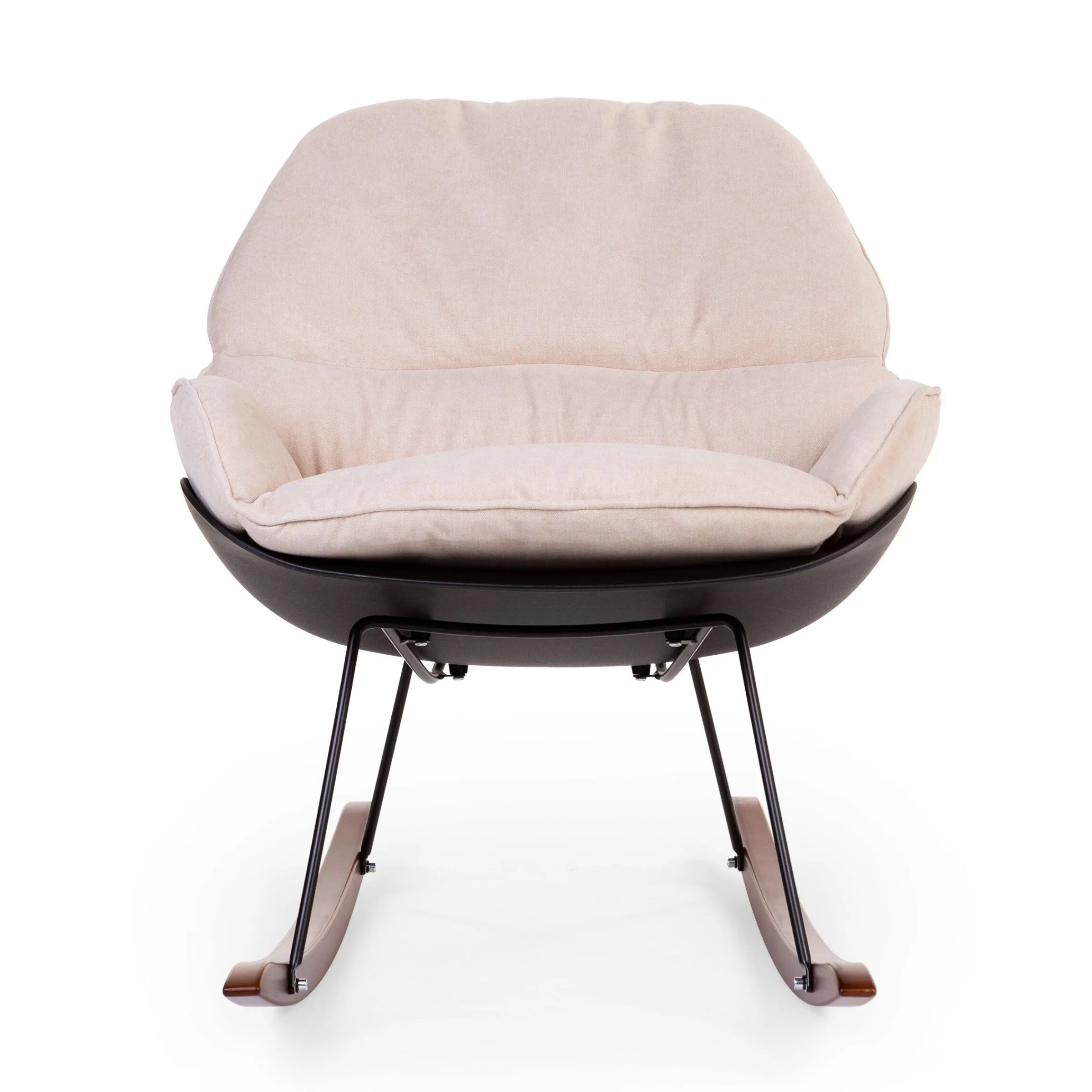 Childhome Fauteuils À Bascule-Rocking Chaise A Bascule Lounge - Noir/Ecru