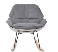 Childhome Fauteuils À Bascule-Rocking Chaise A Bascule Lounge - Blanc Gris