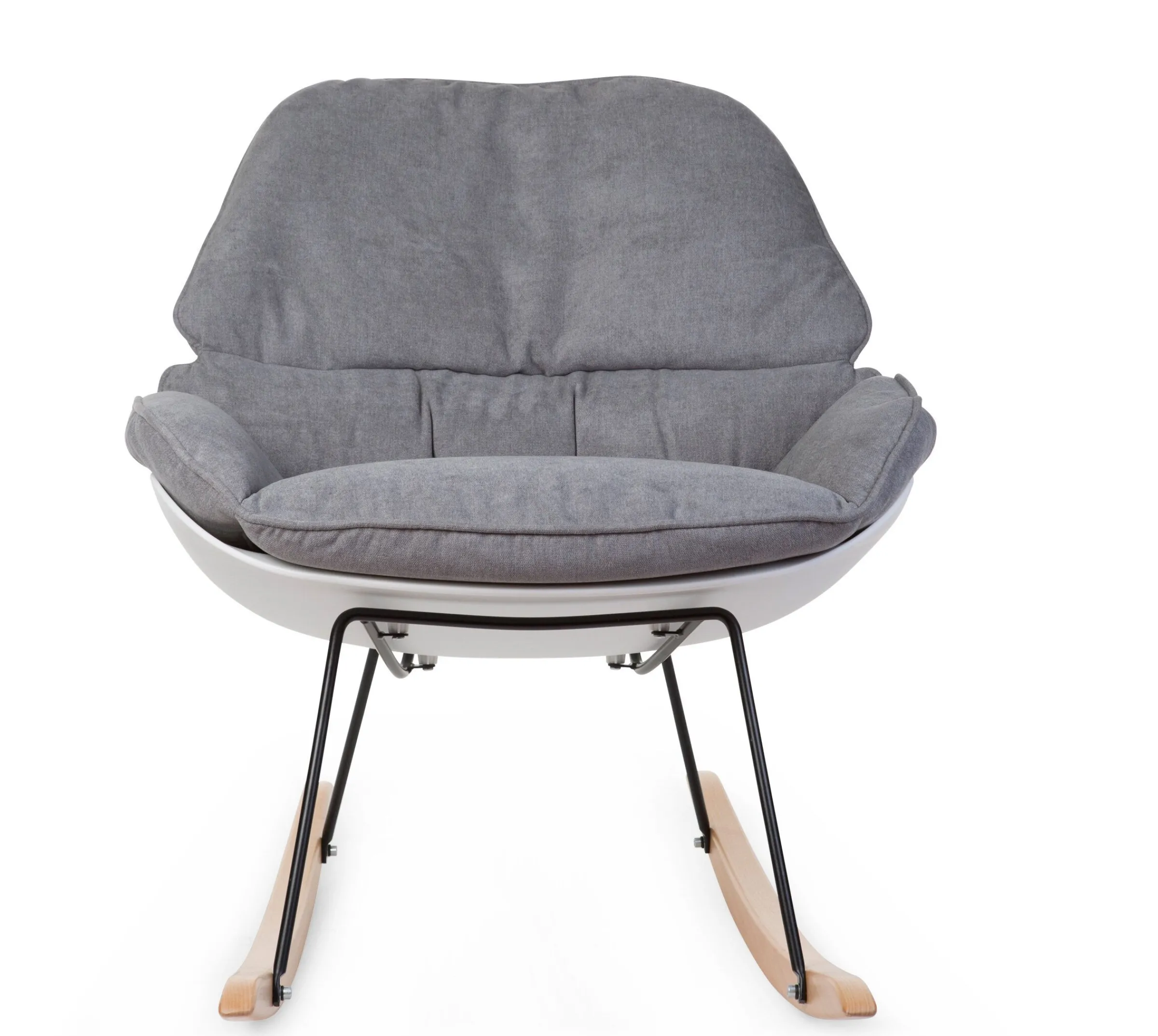 Childhome Fauteuils À Bascule-Rocking Chaise A Bascule Lounge - Blanc Gris
