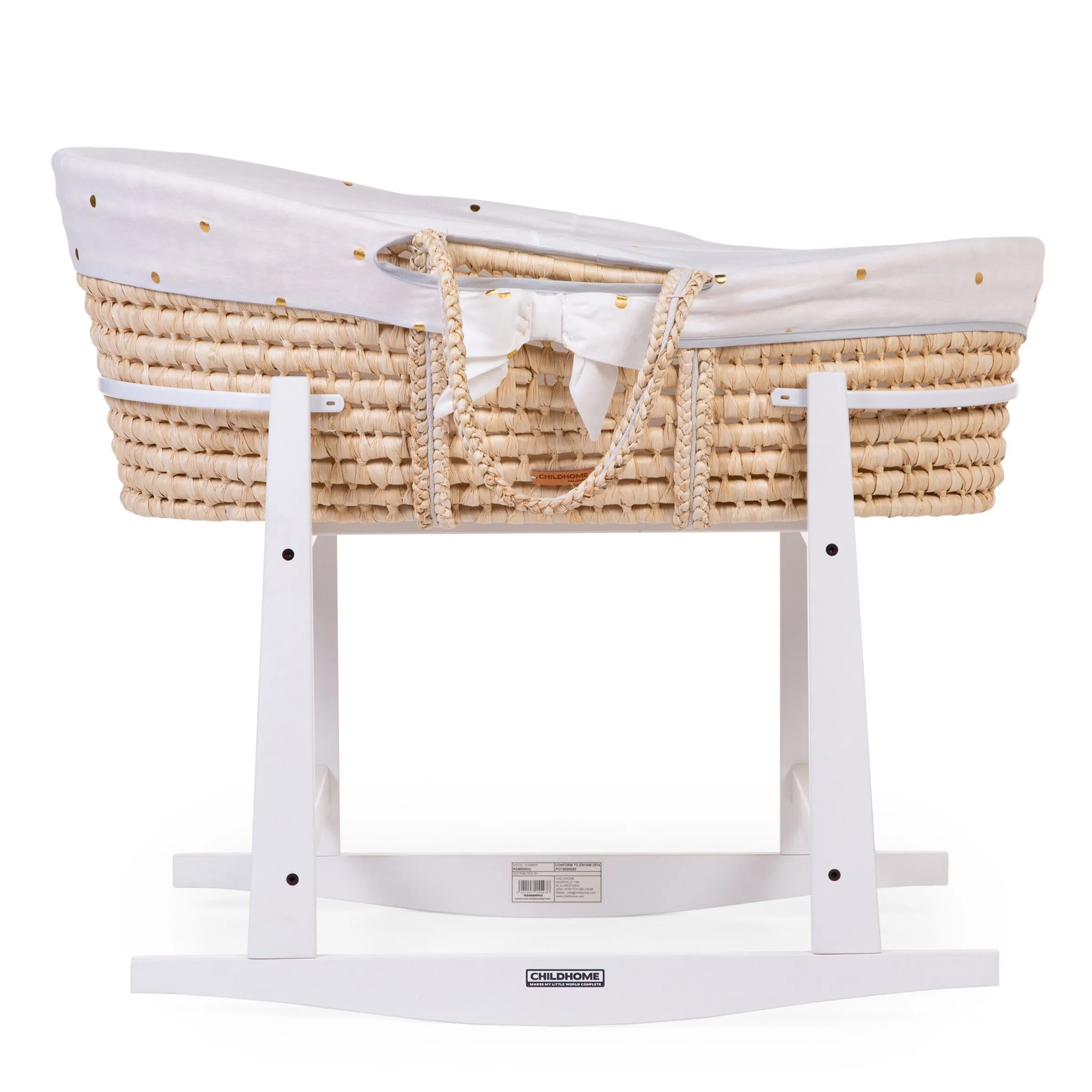 Childhome Supports-Support à bascule panier à moïse en bois blanc